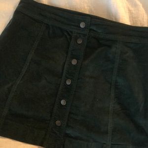 Madewell hunter green skirt